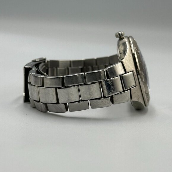 3/$30 Relic Watch Men Silver Tone Blue Day Date Multi Dial 39MM New Battery - Picture 10 of 15